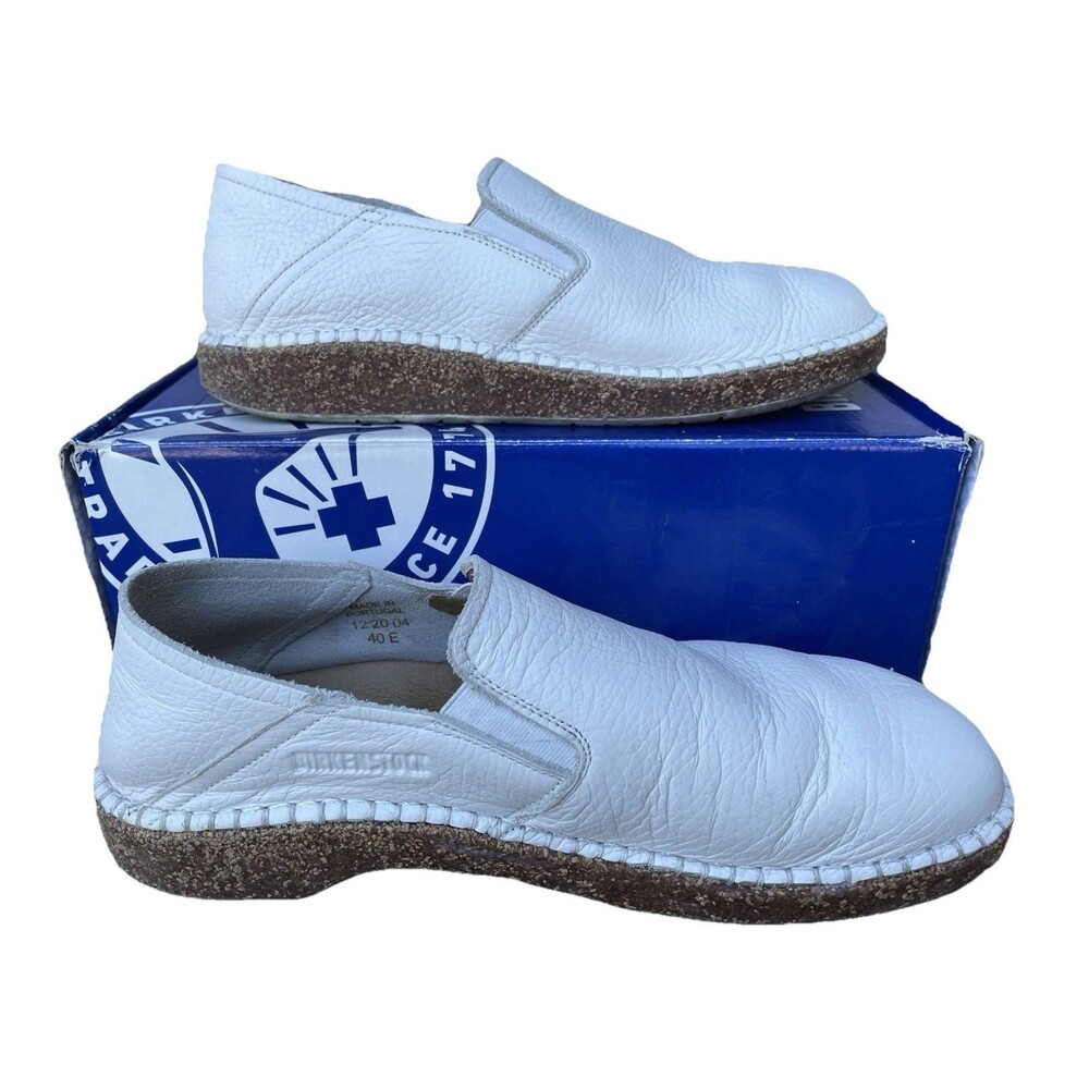 Birkenstock Women's Callan Slip On White Leather EU40 US Womens 9